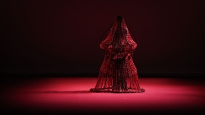 The showcase, called ‘Maa’, was done at the iconic Pavillon Cambon in Paris. The look in this picture is the finale dress from the show. (AFP) The showcase, called ‘Maa’, was done at the iconic Pavillon Cambon in Paris. The look in this picture is the finale dress from the show. (AFP)