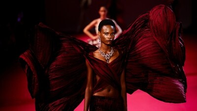 Some standout techniques used in this collection are zardozi, resham, sequins, pearls, and precious hand-embroidery.&nbsp; (REUTERS)