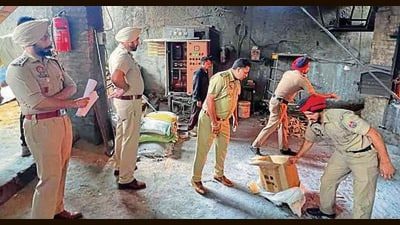 The Ludhiana Police Commissionerate disposed off seized narcotics in Ludhiana on Thursday. (HT PHOTO) The Ludhiana Police Commissionerate disposed off seized narcotics in Ludhiana on Thursday. (HT PHOTO)