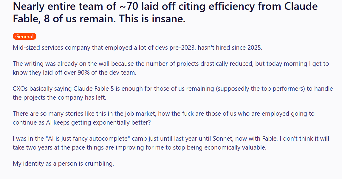 A post by a Reddit user. (Screengrab (Reddit)) A post by a Reddit user. (Screengrab (Reddit))