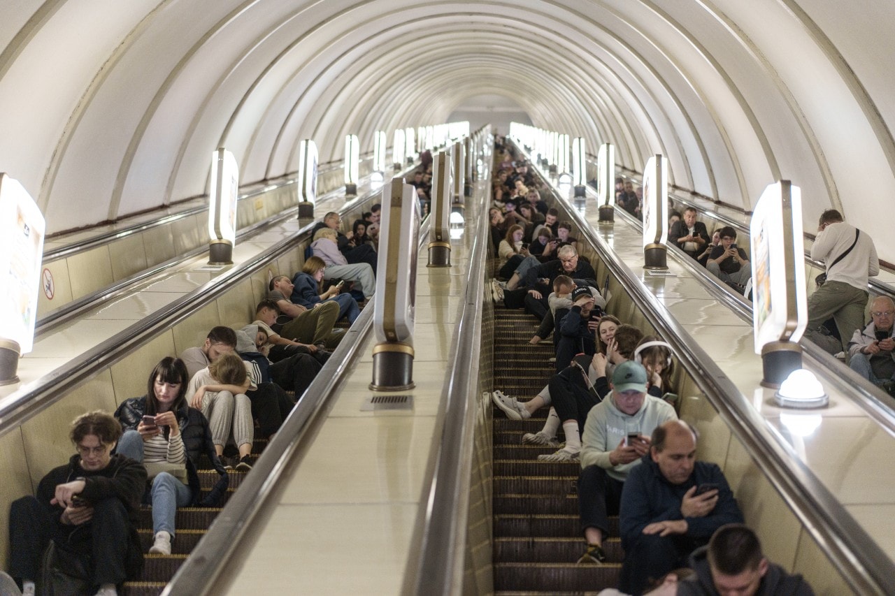 Ordinary Ukrainians are adapting to the missile threat by fleeing underground. Ordinary Ukrainians are adapting to the missile threat by fleeing underground.