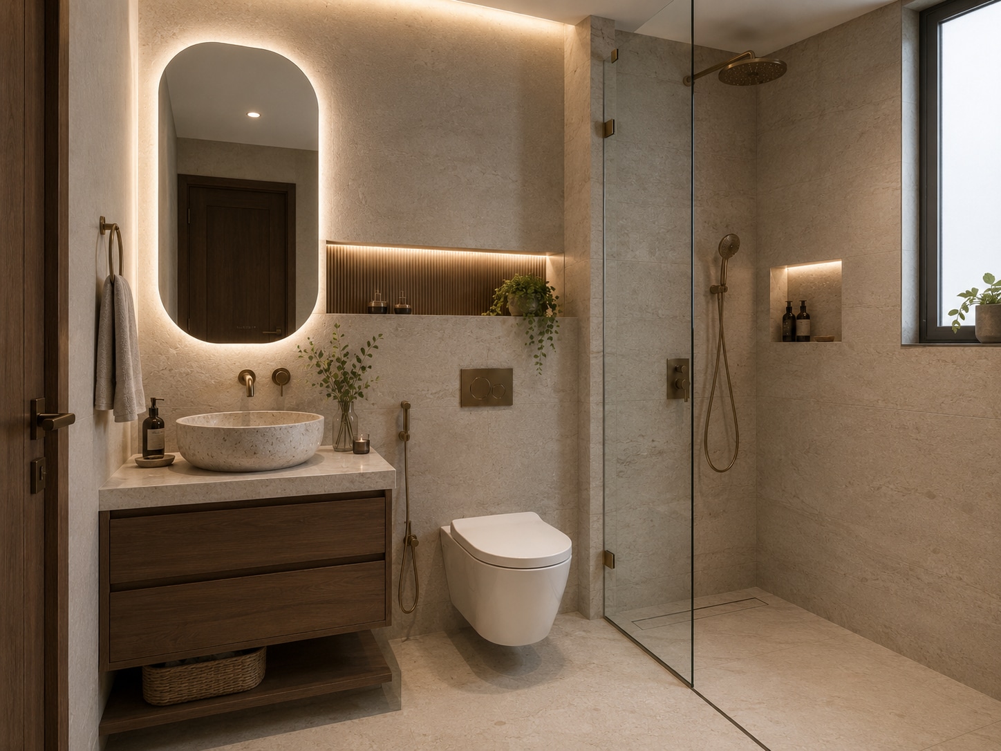 From layered lighting to natural stone, the bathroom looks luxurious when you plan it well. (Picture credit: AI generated) From layered lighting to natural stone, the bathroom looks luxurious when you plan it well. (Picture credit: AI generated)