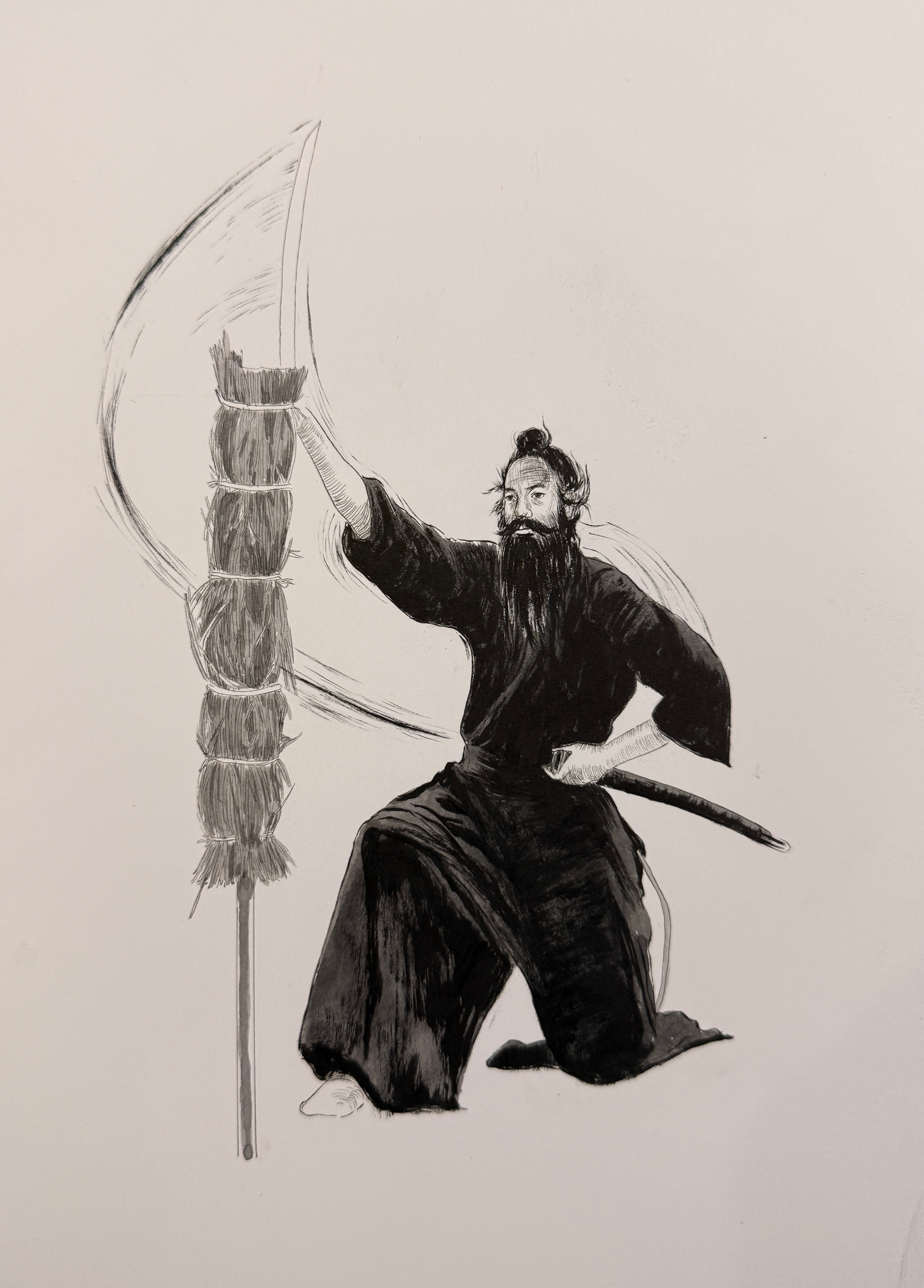 His second work, Singh Samurai, wherein he paints himself not as an individual but as an everyman. (HT Photo) His second work, Singh Samurai, wherein he paints himself not as an individual but as an everyman. (HT Photo)
