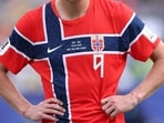 Erling Haaland celebrates Norway's 2-1 win over Brazil in the FIFA World Cup 2026 Round of 16 match at New York New Jersey Stadium, East Rutherford, New Jersey, on July 5, 2026.