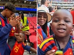 Cameras captured Lamine Yamal's little brother looking overwhelmed with excitement after Spain vs Belgium.