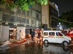 Police at the site of the incident in the immediate aftermath. (HT Archive)
