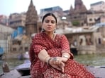 Priya Malik on her recent visit to Varanasi and (inset) performing Ganga aarti with singer-guitarist Tamnay Maheshwari