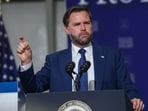 US Vice President JD Vance speaks at the 128th Air Refueling Wing Hangar on July 08, 2026 in Milwaukee, Wisconsin. 