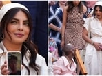 Priyanka Chopra attends a Wimbledon match. 