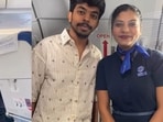 A man felt proud and emotional after watching his sister serve as a cabin crew member on his IndiGo flight.
