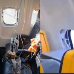 The Ryanair flight was forced to return to Thessaloniki on Friday after a window on the Boeing 737 came loose shortly after takeoff. One passenger was injured.