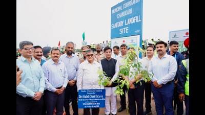 Chandigarh administrator Gulab Chand Kataria during a plantation drive on Friday. (HT photo) Chandigarh administrator Gulab Chand Kataria during a plantation drive on Friday. (HT photo)