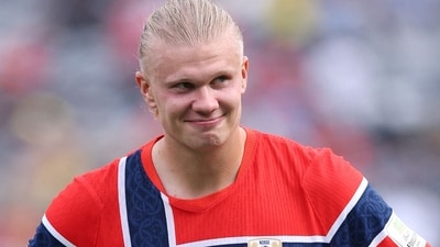 Erling Haaland celebrates Norway's 2-1 win over Brazil in the FIFA World Cup 2026 Round of 16 match at New York New Jersey Stadium, East Rutherford, New Jersey, on July 5, 2026. (Getty Images via AFP) Erling Haaland celebrates Norway's 2-1 win over Brazil in the FIFA World Cup 2026 Round of 16 match at New York New Jersey Stadium, East Rutherford, New Jersey, on July 5, 2026. (Getty Images via AFP)