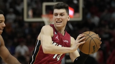 Bam Adebayo and Tyler Herro got into a physical altercation in Las Vegas. (AP) Bam Adebayo and Tyler Herro got into a physical altercation in Las Vegas. (AP)
