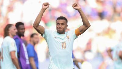 Kylian Mbappe applauds fans after France's 2-0 victory against Morocco during the FIFA World Cup 2026 quarter final match on July 9. (Getty Images via AFP) Kylian Mbappe applauds fans after France's 2-0 victory against Morocco during the FIFA World Cup 2026 quarter final match on July 9. (Getty Images via AFP)