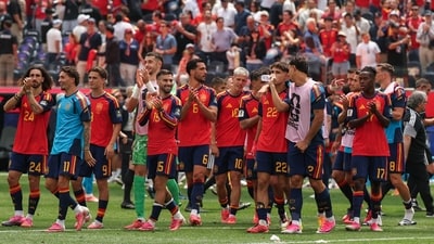 Spain edged Belgium 2-1 to book their place in the FIFA World Cup semifinals, where they will take on France. (AFP) Spain edged Belgium 2-1 to book their place in the FIFA World Cup semifinals, where they will take on France. (AFP)