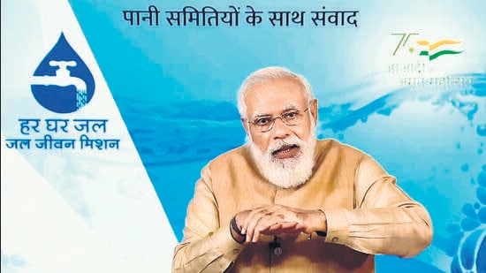 Launched by the Centre in August 2019, the Jal Jeevan Mission aims to provide every rural household with a Functional Household Tap Connection (FHTC), supplying 55 litres of potable water per person per day. (ANI)