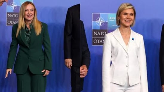 Italy's Prime Minister Giorgia Meloni and Iceland Prime Minister Kristrún Frostadóttir at the NATO Summit (Credits: Reuters)