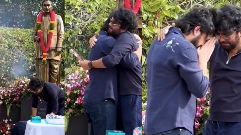 Akhil Nagarjuna: నాగార్జున కాళ్లపై పడి వెక్కి వెక్కి ఏడ్చిన అఖిల్.. తండ్రిని గట్టిగా హగ్ చేసుకొని ఎమోషనల్.. వీడియో