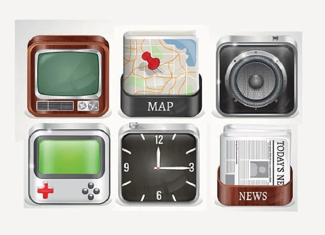 Life was better when app icons looked like mini digital versions of IRL objects. (DRIBBLE.COM) Life was better when app icons looked like mini digital versions of IRL objects. (DRIBBLE.COM)