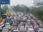 Traffic (Photo by Sunil Ghosh / Hindustan Times)