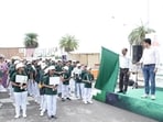 An awareness rally on plantation drive in Lucknow on Saturday. (HT)