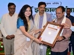 Jharkhand health minister Irfan Ansari at an event in Ranchi on Saturday. (HT PHOTO)