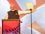 PM Narendra Modi at an event with Christopher Luxon, New Zealand's PM, in Auckland on Saturday, July 11. India and New Zealand will elevate their relationship to a "strategic partnership", as both seek closer trade and security ties.