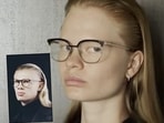 Russian model Anastasia Kostromitina's uncanny resemblance to Manchester City footballer Erling Haaland (inset) has gone viral.(Photos: Instagram)