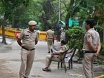 Police deployment seen at the incident spot on Friday. (Parveen Kumar/HT)