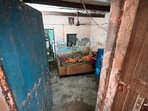 The ground-floor residence in Sunder Nagri where a 45-year-old man reportedly drowned in his sleep. (Sanchit Khanna/HT Photo)