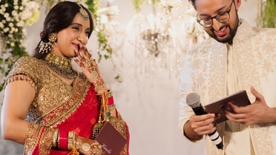 Akansha Ranjan penned a sweet note for Sharan Sharma after their wedding. Akansha Ranjan penned a sweet note for Sharan Sharma after their wedding.