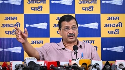 Kejriwal announces Sundarkand event followed by nationwide signature campaign against those linked to alleged Ram Mandir irregularities. (Hindustan Times) Kejriwal announces Sundarkand event followed by nationwide signature campaign against those linked to alleged Ram Mandir irregularities. (Hindustan Times)