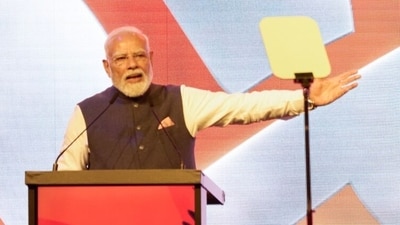 PM Narendra Modi at an event with Christopher Luxon, New Zealand's PM, in Auckland on Saturday, July 11. India and New Zealand will elevate their relationship to a "strategic partnership", as both seek closer trade and security ties. (Bloomberg Photo) PM Narendra Modi at an event with Christopher Luxon, New Zealand's PM, in Auckland on Saturday, July 11. India and New Zealand will elevate their relationship to a "strategic partnership", as both seek closer trade and security ties. (Bloomberg Photo)