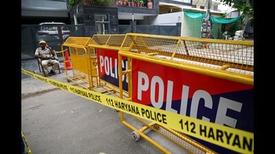 Police said the businessman, who had earlier declined protection despite extortion threats, has now accepted the enhanced security cover. (Parveen Kumar/HT) Police said the businessman, who had earlier declined protection despite extortion threats, has now accepted the enhanced security cover. (Parveen Kumar/HT)