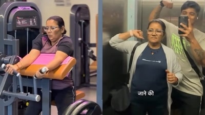 A Pune man said his 61-year-old mother carried her gym bag even while heading to a clinic. (Instagram/ itshotfix) A Pune man said his 61-year-old mother carried her gym bag even while heading to a clinic. (Instagram/ itshotfix)