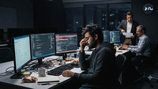 A techie shared that repeated complaints from a software architect had led his manager to demand extra hours and weekend work. (Representational image/Gemini AI generated)