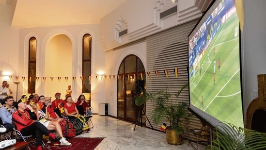 Diplomacy meets football frenzy: Fans gather for Spain vs Belgium screening in New Delhi