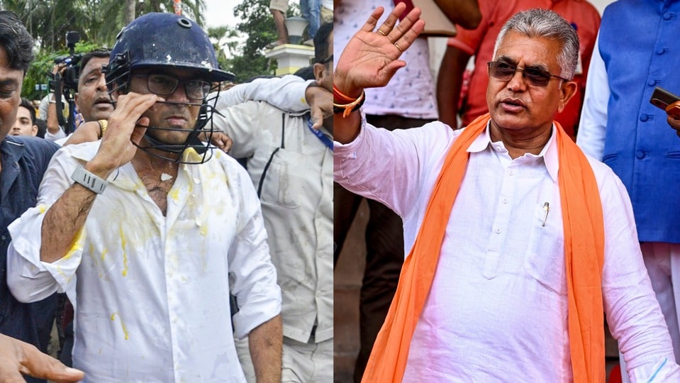 ডিম ছোড়া নিয়ে অভিষেক বন্দ্যোপাধ্যায় যে আর্জি জানান কলকাতা হাইকোর্টে, তা নিয়ে চরম কটাক্ষ করলেন দিলীপ ঘোষ। (ফাইল ছবি, সৌজন্যে পিটিআই)