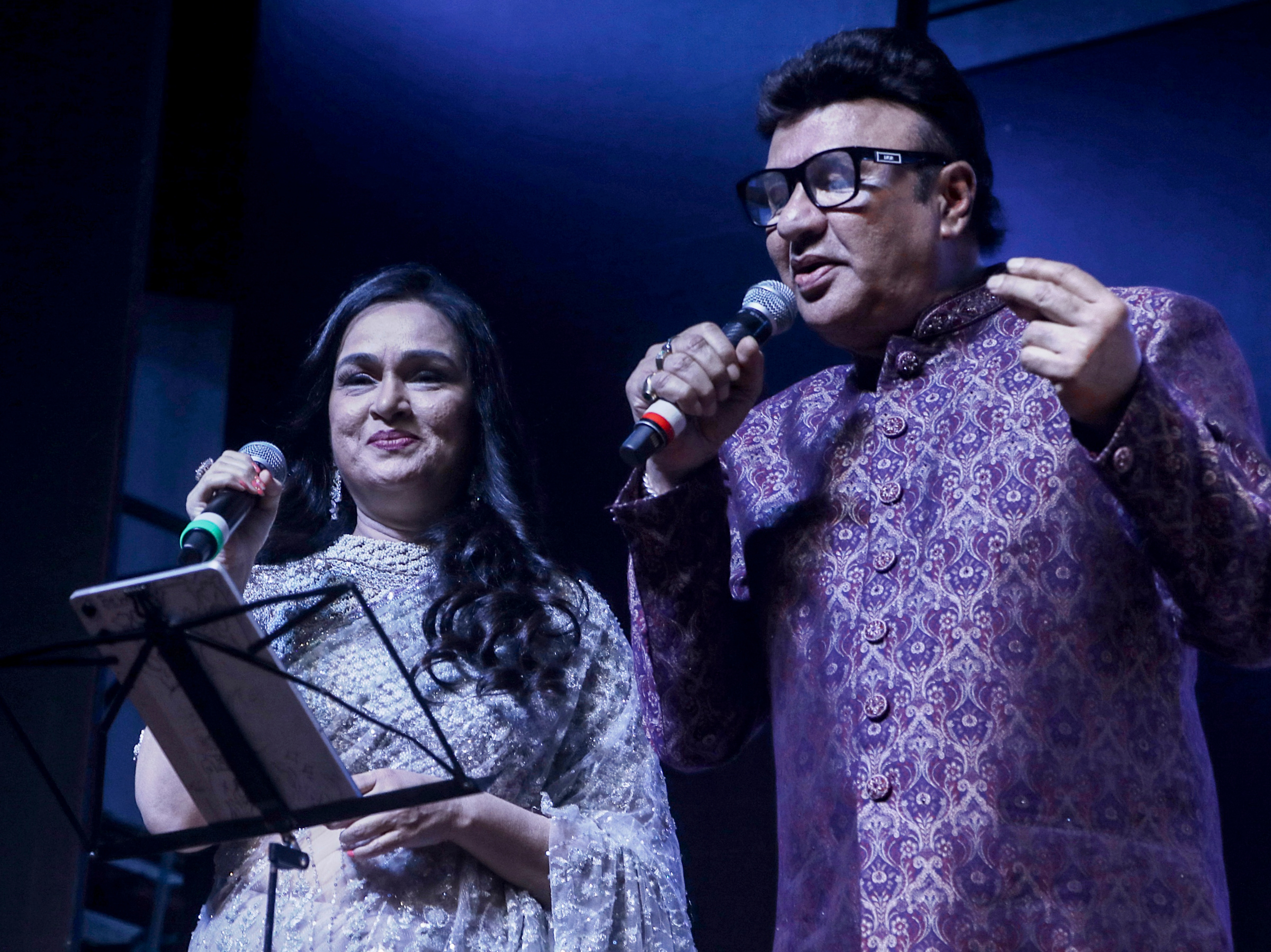 Padmani Kohlapuri and Anu Malik Padmani Kohlapuri and Anu Malik