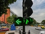 A feasibility survey to assess traffic flow patterns and congestion on the 25 identified corridors has already begun, special commissioner of police (traffic) Manish Agarwal said. (RAJ K RAJ /HT PHOTO)