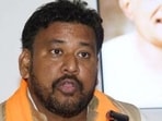 Bharatiya Janata Party (BJP) leader Abhishek Kumar Sinha Bunty addressing a press conference on withdrawing his nomination from the Bankipur assembly by-election.