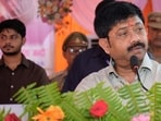UP cabinet minister Nand Gopal Gupta ‘Nandi’ at an event in Prayagraj on July 12. (HT photo)