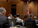 Tyler Robinson sits with his defense lawyers during a preliminary hearing (Spenser Heaps/Pool via REUTERS)