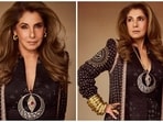 Dimple Kapadia wows in an Abu Jani Sandeep Khosla look. 