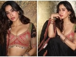 Janhvi Kapoor looks dazzling in this inky black lehenga. 