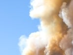 Smoke was seen near Rabbit Ears Pass in the National Forest.