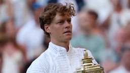 Jannik Sinner successfully defended his Wimbledon title, defeating Alexander Zverev 6(7)-7(9), 7(7)-6(2), 6-3, 6-4 in the 2026 men's singles final.(REUTERS)