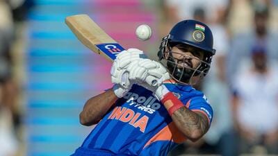 India skipper Shreyas Iyer bats during the final T20I against England at the Rose Bowl in Southampton on Saturday. (AP) India skipper Shreyas Iyer bats during the final T20I against England at the Rose Bowl in Southampton on Saturday. (AP)