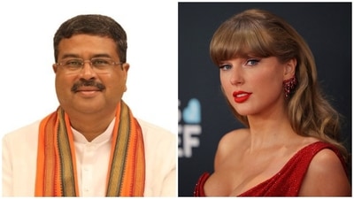 The Cockroach Janta Party (CJP) has criticised Union education minister Dharmendra Pradhan by using US pop star Taylor Swift's hit song Anti-Hero in a video montage. (DharmendraPradhan/X, Reuters)